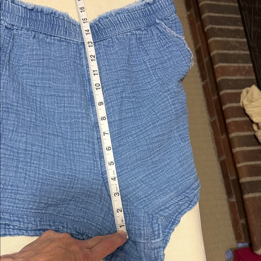 Aerie High Waist Blue Gauzy Shorts, Size XL - Picture 11 of 12